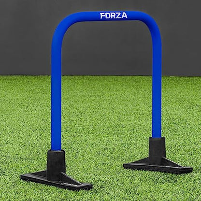 FORZA Pro Soccer Passing Arcs | Set of 4 Elite-Level Soccer Targets to Enhance Passing Techniques & Accuracy - Optional Carry Bag & Bases - color: Electric Blue, size: With Bases
