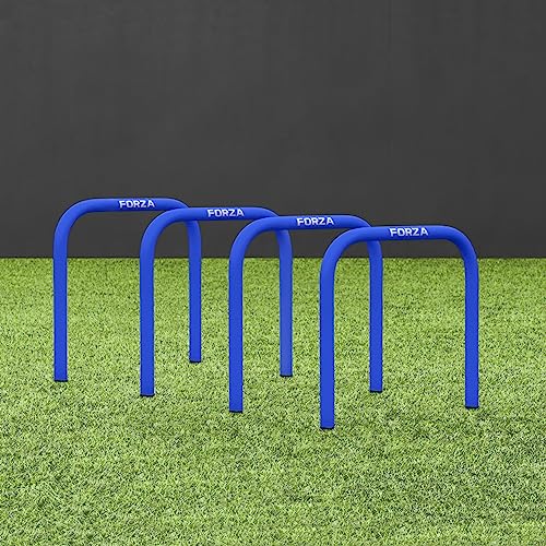 FORZA Pro Soccer Passing Arcs | Set of 4 Elite-Level Soccer Targets to Enhance Passing Techniques & Accuracy - Optional Carry Bag & Bases - color: Electric Blue, size: Without Bases