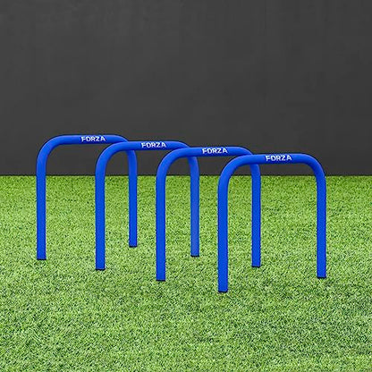 FORZA Pro Soccer Passing Arcs | Set of 4 Elite-Level Soccer Targets to Enhance Passing Techniques & Accuracy - Optional Carry Bag & Bases - color: Electric Blue, size: Without Bases