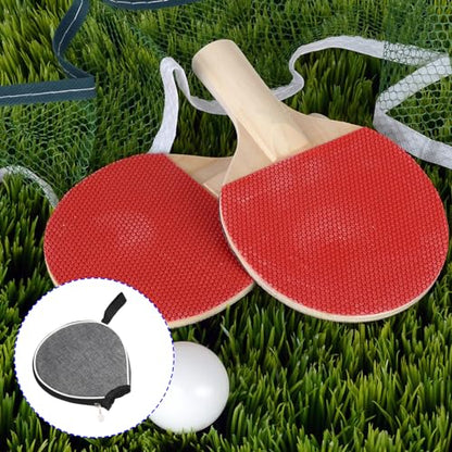 M METERXITY Ping Pong Paddle Cover - Table Tennis Racket Case Half Bags Container Apply to Storage Organize (Grey)