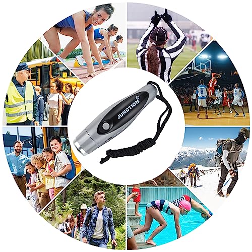 Electronic Whistles, Loudest Electric Whistles 3 Tones High Volume Whistle Hand Held for Coaches Referees Training Whistle Bulk, Outdoor Hiking Emergency Rescue Whistle Gifts - color: Grey