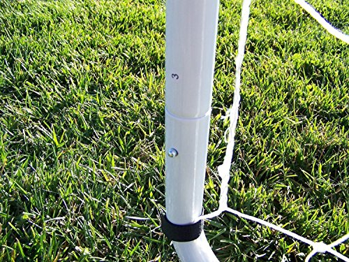 12 x 6 Ft. Powder Coated Galvanized Steel Soccer Goal w/Net. 12x6 Foot AYSO Regulation Size Portable Training Aid. Ultimate Backyard Goal, All Weather, One Year Warranty. New - color: White, size: 12x6