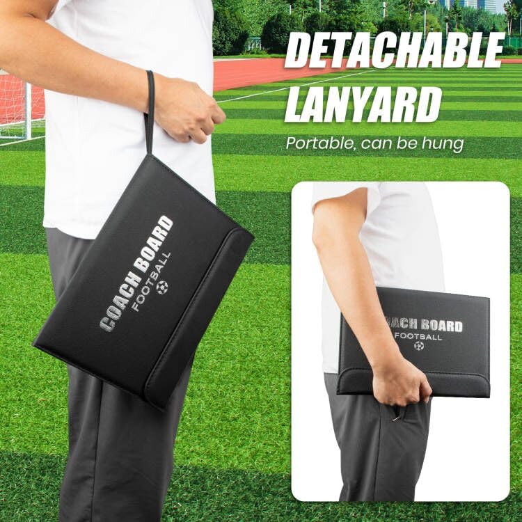 Foldable Magnetic Soccer Coaching Board, Portable Football Tactics Strategy Board with Dry Erase Markers and Magnetic Markers for Coaches Training, Great Gift for Kids Soccer Coach.
