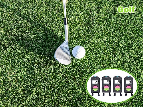 4 Pieces Digital Hand Tally Counter, Small Golf Sports Counter, Digital Tally Counter with Lanyard, Electronic Hand Clicker Counter, Easy to Operate, for Golf/Football Sports