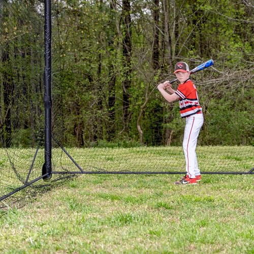Heavy Duty Baseball & Softball Batting Cage with Wheels – Commercial-Grade Portable Batting Cage for Backyard, Driveway, Training & Club Use | Heavy Steel Frame, Wheels Included | Easy Setup (40 FT)