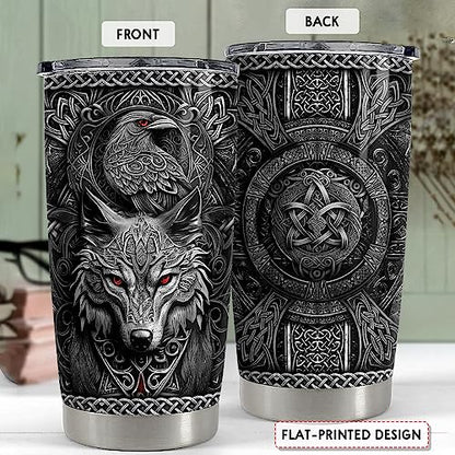 Viking Cup Tumbler 20oz Viking Gifts for Men Vikings Stainless Steel Insulated Tumblers Coffee Travel Drinking Mug Gift for Birthday Christmas - color: Viking 1