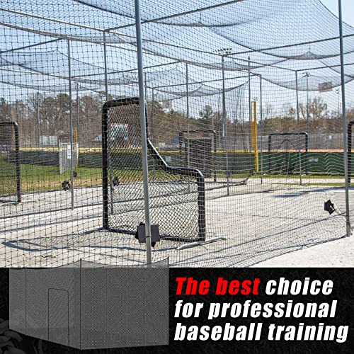 Syhood Baseball Batting Cage Net Heavy Duty Cricket Golf Softball Hitting Practice Net Portable Pitching Cage, Training Sports Barrier Screen for Backyard Outdoor