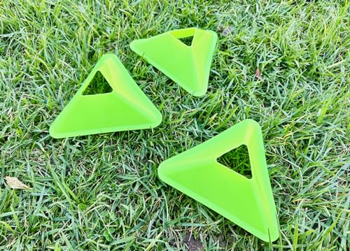 Unicorn Co Premium Football Soccer Agility Plyometric Training Triangle Plate Cones 20pcs - color: Green