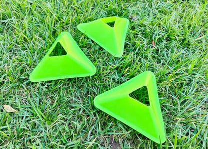 Unicorn Co Premium Football Soccer Agility Plyometric Training Triangle Plate Cones 20pcs - color: Green