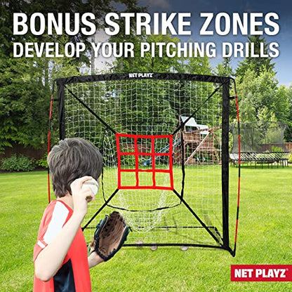 Baseball Net - Pitching Net/Hitting Net Batting Practice, Training Tools - Baseball Gifts for Kids, Children & Teens,Black