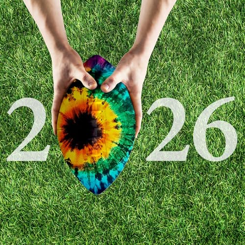 American Football, Official Size 11.9 x 7.3 Inch, Premium Composite Leather High-Grip Ball with Pro-Style Lacing, Unique Prints for Training, Games & Gifts - color: Rainbow Abstract