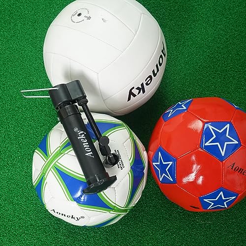 Aoneky Mini Hand Pump for Sports Balls, 5.75 Inch Portable Air Pump with Ball-Safe Needle, 11 PSI Manual Pump for Basketball Soccer Volleyball