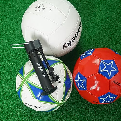 Aoneky Mini Hand Pump for Sports Balls, 5.75 Inch Portable Air Pump with Ball-Safe Needle, 11 PSI Manual Pump for Basketball Soccer Volleyball