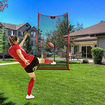 Kapler Football Kicking Net - 7x4ft Durable Steel Frame for Field Goal & Precision Kicks - Sideline Practice for Backyard Skill Improvement for Youth and Adults