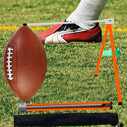 Kapler Football Kicking Cage Net - 81" x 41" Football Field Goal with Heavy Duty Steel Extra Deep Pocket and Holder Tee for Youth Punting & Place Kicks Backyard Indoor Outdoor Use