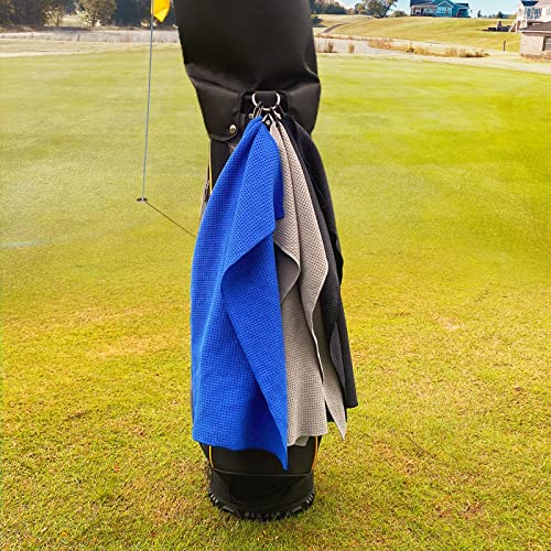 Golf Towel Set - 3 Microfiber Waffle Pattern Golf Towels & Club Brush & Divot Repair Tool, Accessories for Men & Women - color: 5 in 1 Golf Accessories