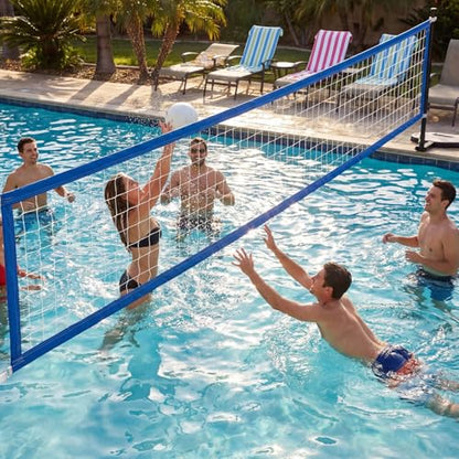 Thenshop Pool Volleyball Net 15x3 ft Durable Upgraded Swimming Pool Volleyball Net for Inground Pools Summer Party Gift for Family and Adult Games with Storage Bag