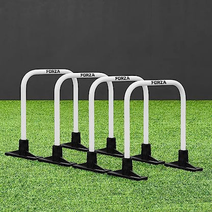FORZA Pro Soccer Passing Arcs | Set of 4 Elite-Level Soccer Targets to Enhance Passing Techniques & Accuracy - Optional Carry Bag & Bases - color: White, size: With Bases