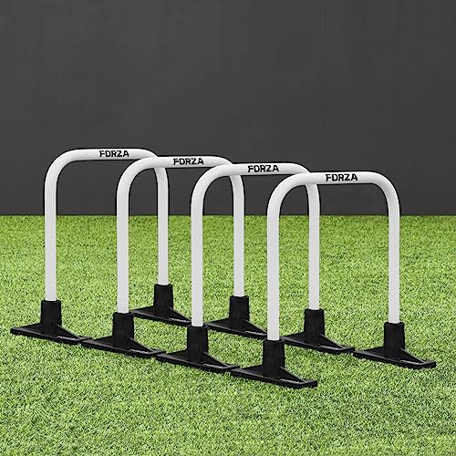 FORZA Pro Soccer Passing Arcs | Set of 4 Elite-Level Soccer Targets to Enhance Passing Techniques & Accuracy - Optional Carry Bag & Bases - color: White, size: With Bases