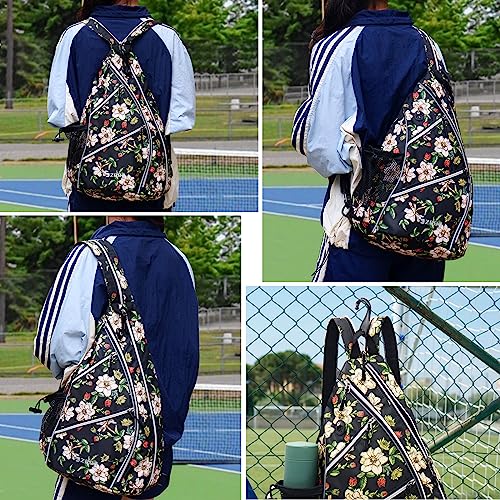 ZOEA Pickleball Bag - Adjustable Backpack with Water Bottle Holder for Men and Women