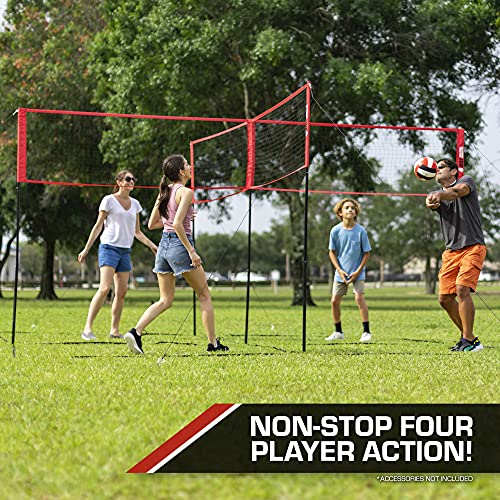 EastPoint Sports 4-Way Volleyball - size: ADJUSTABLE HEIGHT - Adjusts from 61'' to 85''