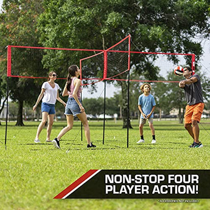EastPoint Sports 4-Way Volleyball - size: ADJUSTABLE HEIGHT - Adjusts from 61'' to 85''