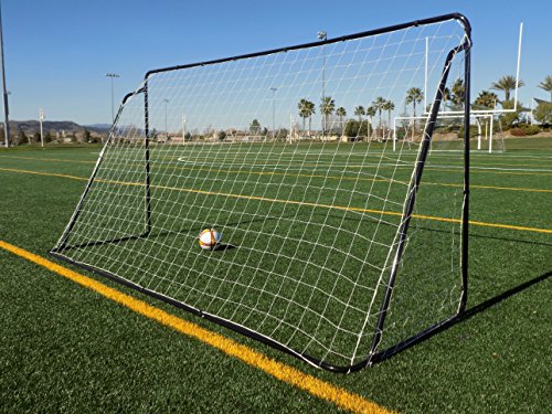 12 x 6 Ft. Powder Coated Galvanized Steel Soccer Goal w/Net. 12x6 Foot AYSO Regulation Size Portable Training Aid. Ultimate Backyard Goal, All Weather, One Year Warranty. New - color: Black, size: 12x6