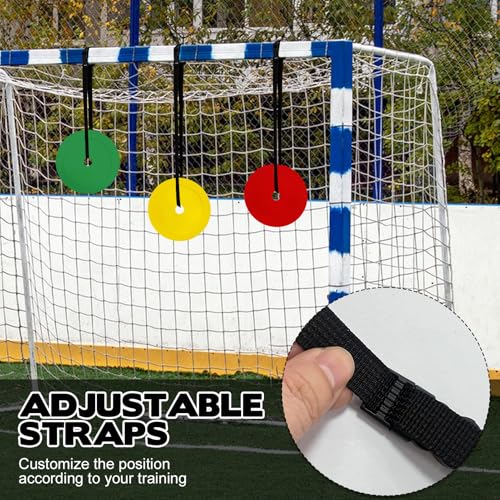 6Pcs Soccer Goal Target, Soccer Targets for Goals Training with Adjustable Straps Soccer Target for Reactive Improving Accuracy Speed Enhance Agility Speed for Baseball, Lacrosse, Hockey