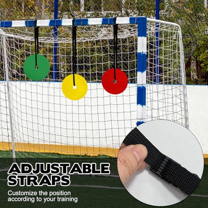 6Pcs Soccer Goal Target, Soccer Targets for Goals Training with Adjustable Straps Soccer Target for Reactive Improving Accuracy Speed Enhance Agility Speed for Baseball, Lacrosse, Hockey