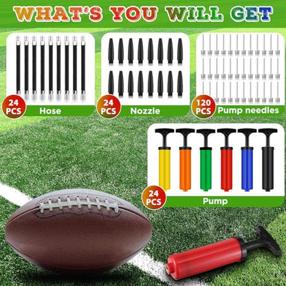 WILLBOND Ball Air Pump Bulk with Needle for Sports Balls Hand Pump Portable Kit Extension Hose for Balls Basketball Soccer Volleyball Back to School