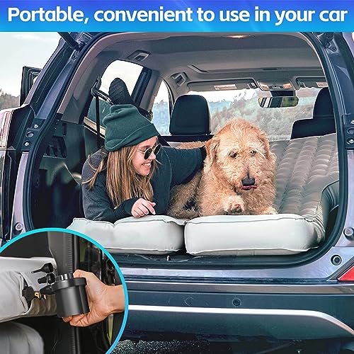 Air Pump Electric Air Pump for Inflatables Air Mattress Pump with 3 Nozzles Inflator Deflator for Air Beds Swimming Ring Inflatable Pool Toys 110V AC/12V DC (50W)
