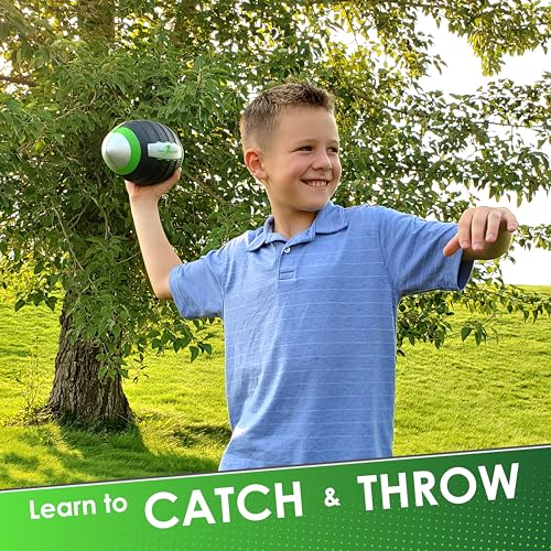 BOSS Foam Football - Toddler Junior Football for Kids - Each Quality Kids Football is 9” – Soft, Small Football Youth - color: Green