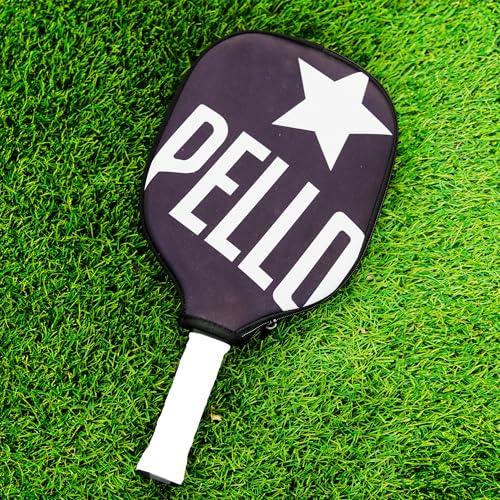 PELLO Carbon Fiber Pickleball Paddles | USA Pickleball Approved | Professional Polypropylene Honeycomb Core | Perfect Balance of Power & Control | Pickle Ball Racquet with Neoprene Case - style: PXIII White