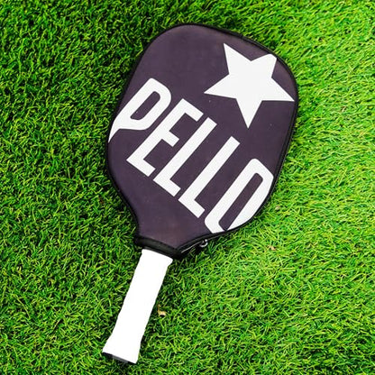 PELLO Carbon Fiber Pickleball Paddles | USA Pickleball Approved | Professional Polypropylene Honeycomb Core | Perfect Balance of Power & Control | Pickle Ball Racquet with Neoprene Case - style: PXIII White