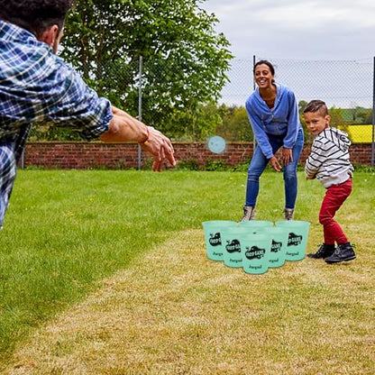 Juegoal Outdoor Giant Yard Pong Game Set Outdoor Toss Game Throwing Game for Beach, Camping, Lawn and Backyard - color: Green Glow in Dark