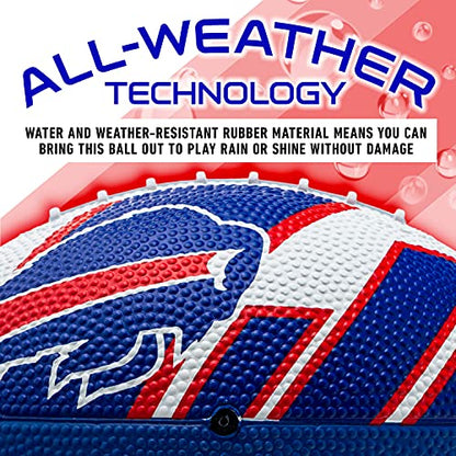 Franklin Sports NFL Team Footballs - Rubber Youth Mini Balls for All Teams - Kids 8.5" Football + Air Pump Sets - Official NFL Licensed - style: Buffalo Bills