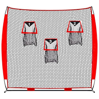 Football Throwing Net Quarterback: 8x8FT Quick Set Up 3 Target Toss Training Game for Backyard Field Teens Adults Practice Gifts - style: ‎Football Net 8X8 FT