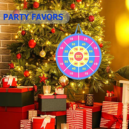2 in 1 Basketball Hoop and Dart Board, 14" Dart Board for Kids, Basketball Hoop for Kids Toddlers, Sports & Outdoor Play, Birthday Gift Toys for 3 4 5 6 7 8 9 10 Year Old Boys Girls Kids, Party Favors - style: 2 in 1 Pink Fairy Theme