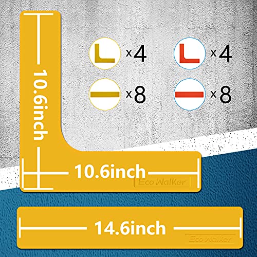 Court Line Marker Set Create Your Own Pickleball Mini Tennis Court - color: RED-YELLOW