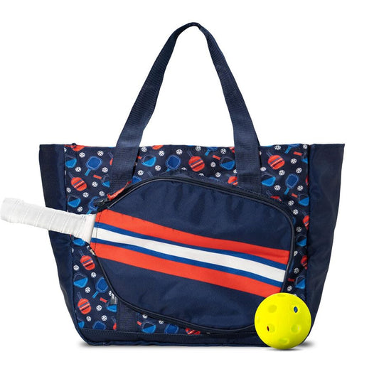 ChalkTalkSPORTS Pickleball Tote Bag - Paddle Pocket Bag and Holder - Pickleball Bag for Men, Women and Kids - Multiple Colors - color: Courtside