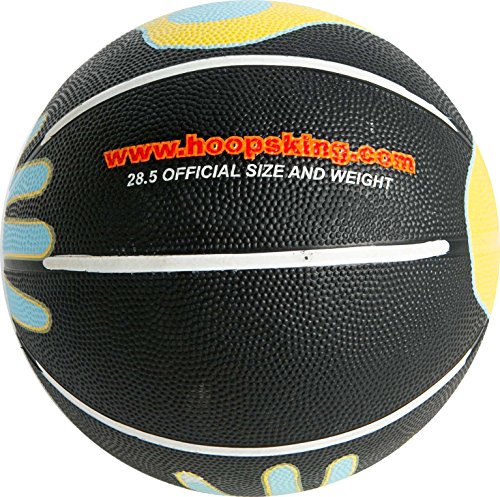 HOOPSKING Skill Shooter Basketball w/OnlineTraining Video, Basketball with Hand Placement - size: Intermediate 28.5"
