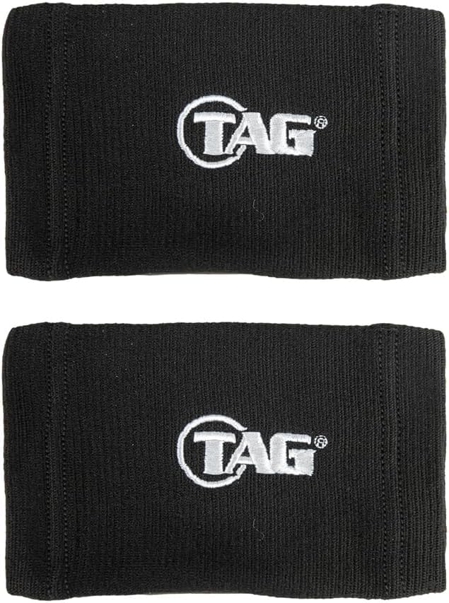 TAG Youth Wrist Coach 2 Pack, Triple Window Size 4" x 3", Baseball Softball Football Play Coach Playbook Quarterback Wristband, Black