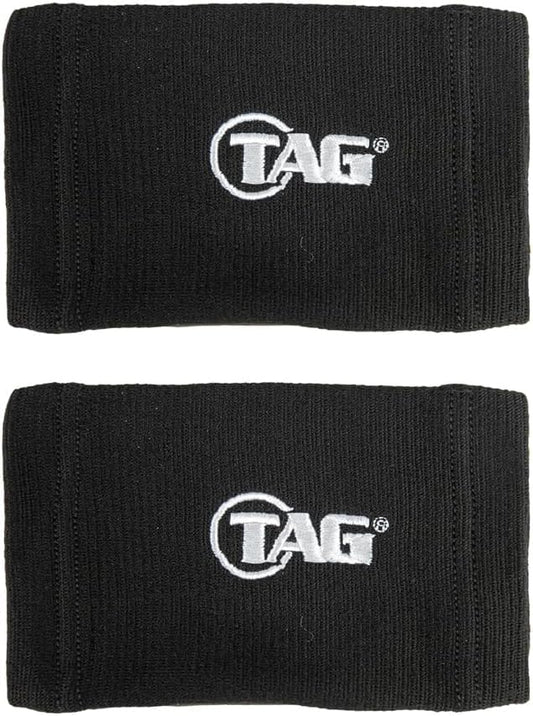 TAG Youth Wrist Coach 2 Pack, Triple Window Size 4" x 3", Baseball Softball Football Play Coach Playbook Quarterback Wristband, Black