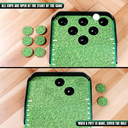 CHAMPKEY Golf Putting Green Indoor - Advanced Guides Golf Putting Mat - Enhance Putting Accuracy and Challenge - style: Pong Game LITE Version