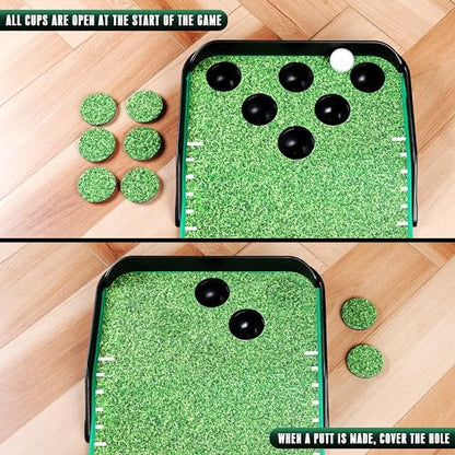 CHAMPKEY Golf Putting Green Indoor - Advanced Guides Golf Putting Mat - Enhance Putting Accuracy and Challenge - style: Pong Game LITE Version