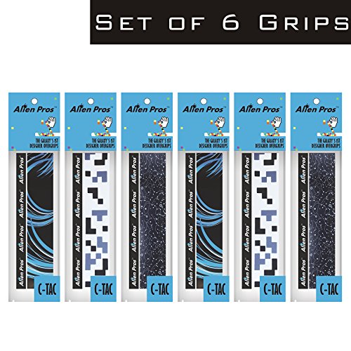 ALIEN PROS Tennis Racket Grip Tape – Tac Moisture Feel Tennis Grip – Tennis Overgrip Grip Tape Tennis Racket – Wrap Your Racquet for High Performance - style: Variety 6-Pack Sailor