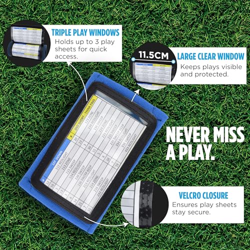 Sports Unlimited Youth Triple Wrist Coach, Football Wristbands for Plays, Baseball Wristbands, QB Arm Bands
