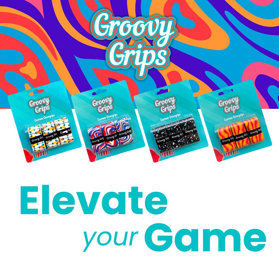 Pickleball Paddle Grip Tape - Stylish Tennis Overgrips, Non-Slip & Precut Racket Grip for Pickleball, Tennis, Badminton - color: Aztec Burst, size: 3 Grips