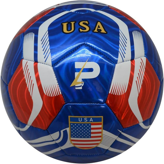Country Training Soccer Ball: World Edition - size: 3, style: USA - BLUE