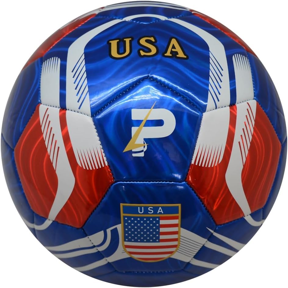 Country Training Soccer Ball: World Edition - size: 3, style: USA - BLUE